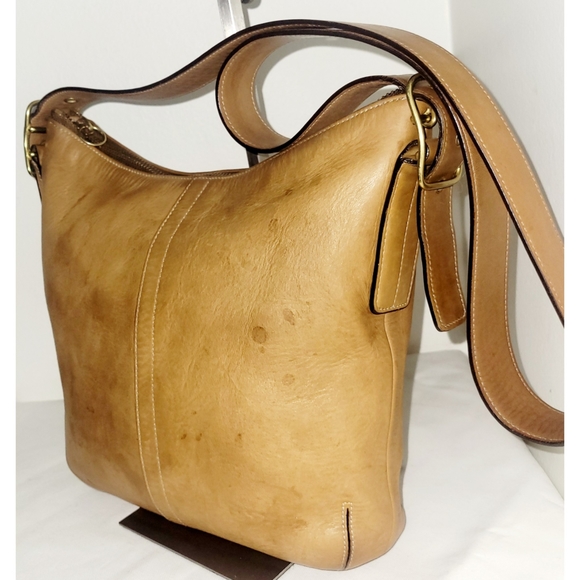 Coach Vintage 9328 Leather Color Saddle Slim Soho Satchel Bag - Picture 6 of 12